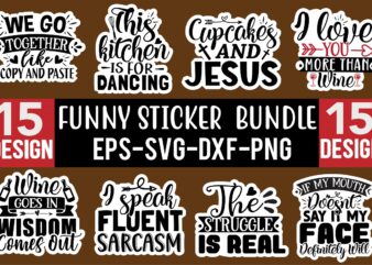 Funny stickers design Bundle