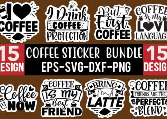 Coffee Sticker Design Bundle