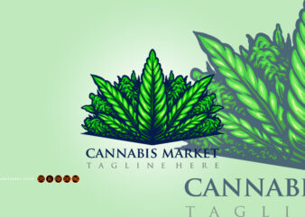 Cannabis leaf for logo mascot illustrations t shirt vector file