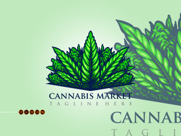Cannabis leaf for logo mascot illustrations t shirt vector file