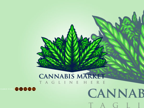 Cannabis leaf for logo mascot illustrations t shirt vector file Cannabis leaf for logo mascot illustrations t shirt vector file