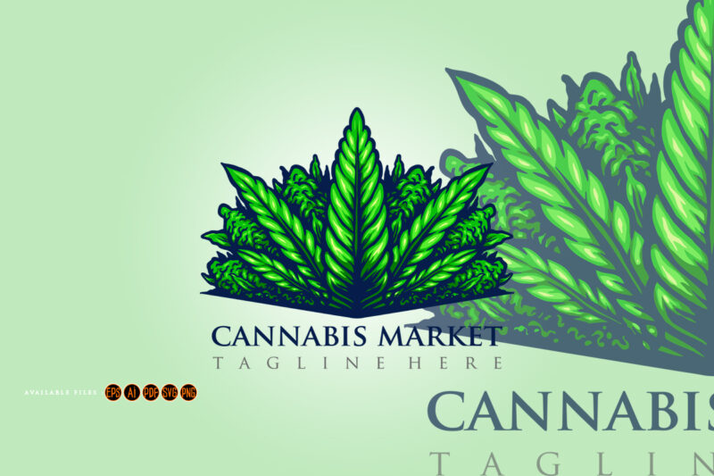 Cannabis leaf for logo mascot illustrations