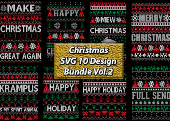 Christmas SVG 10 Design Bundle Vol.2, Christmas SVG Bundle ,Christmas, Merry Christmas svg , Christmas Ornaments Svg , Cricut,Cut file for cricut,layered by color, Vector, Instant Download,Winter SVG Bundle, Christmas