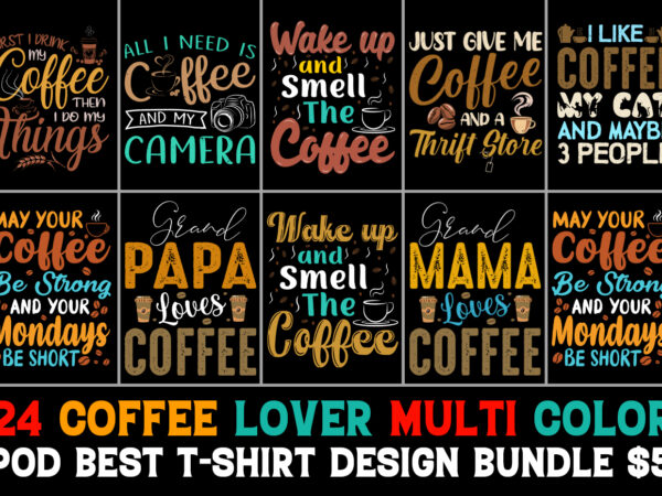 Coffee t-shirt design bundle