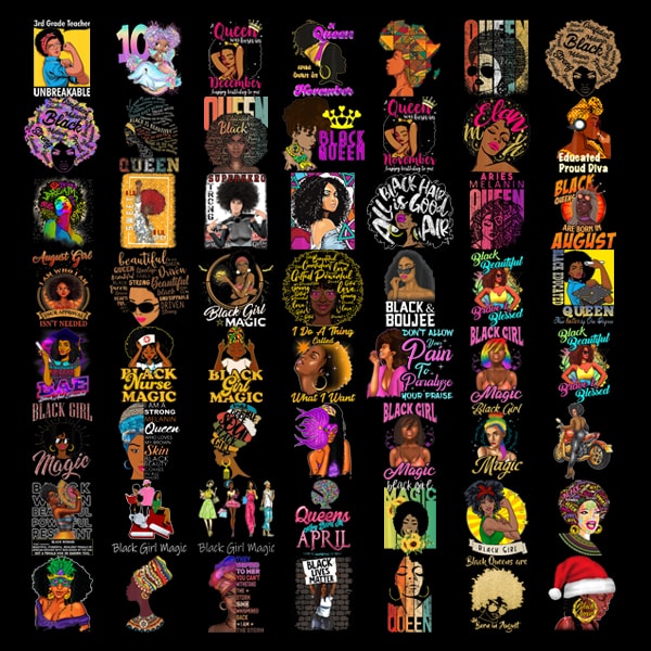 Bundle 170 FIle Black Queen Bundle Png, Afro Woman Clipart, Black Girl Magic, Birthday, Afro Lady, Black Melanin, Digital Downloads PNG