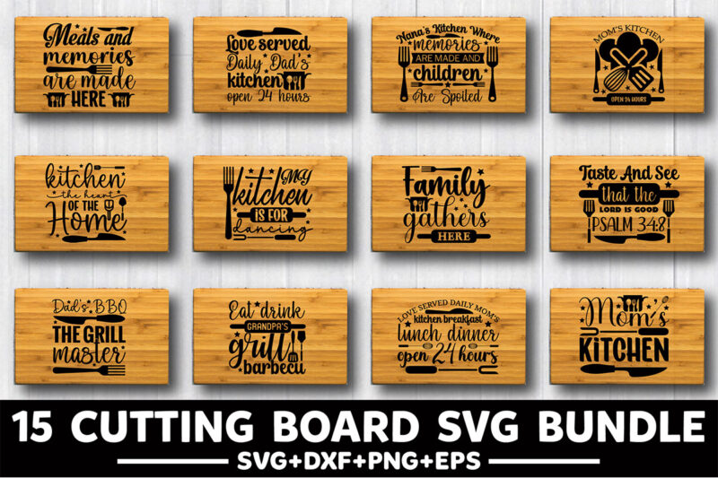 Cutting Board Svg Bundle