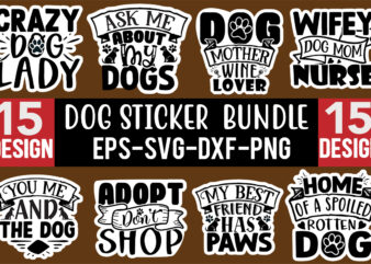 Dog Sticker Design Bundle