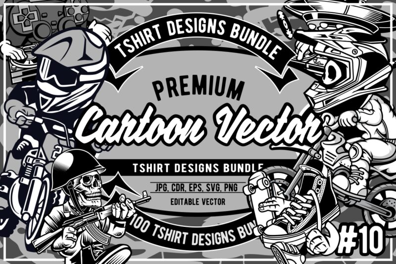 100 Cartoon Tshirt Designs Bundle #10