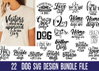 Dog SVG Bundle File t shirt vector illustration
