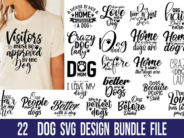 Dog svg bundle file t shirt vector illustration
