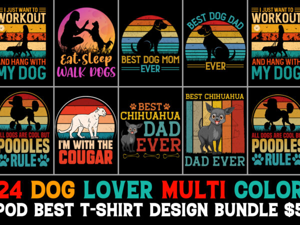 Dog t-shirt design bundle