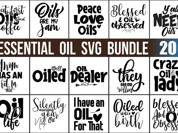 Essential oil svg bundle vector clipart