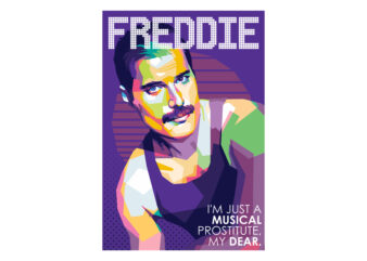 Freddie t shirt graphic design