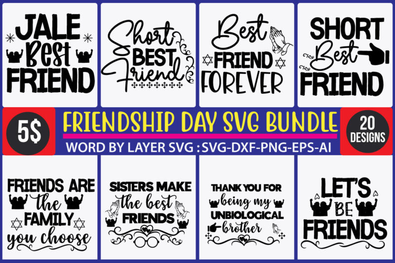 Friendship svg bundle vol.3 svg vector t-shirt design friendship , friends svg, best friends svg t-shirt bundle, besties to the resties,best friends t-shirt bundle svg, svg files for cotes, digital