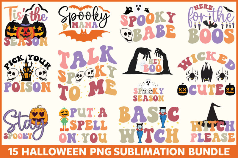 Halloween PNG Sublimation Bundle