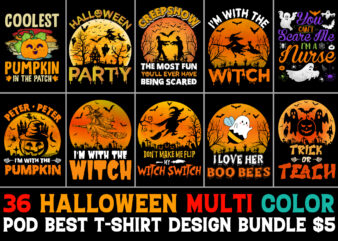 Halloween T-Shirt Design Bundle