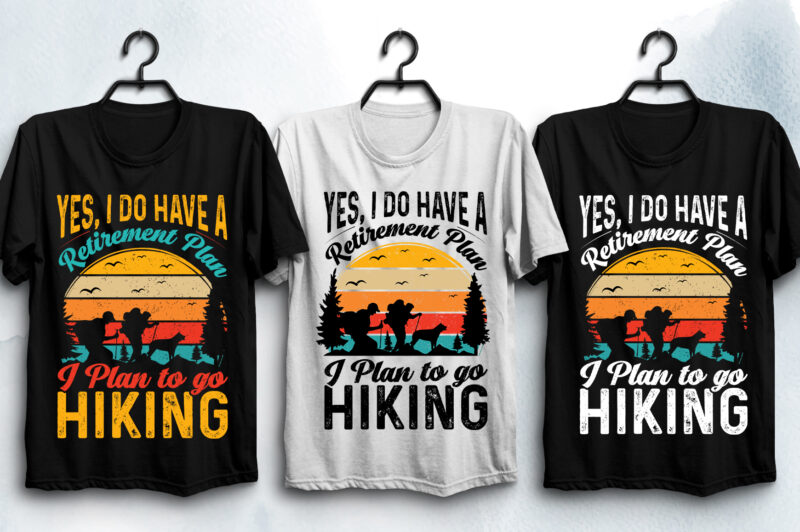 Hiking Hunting T-Shirt Design Bundle
