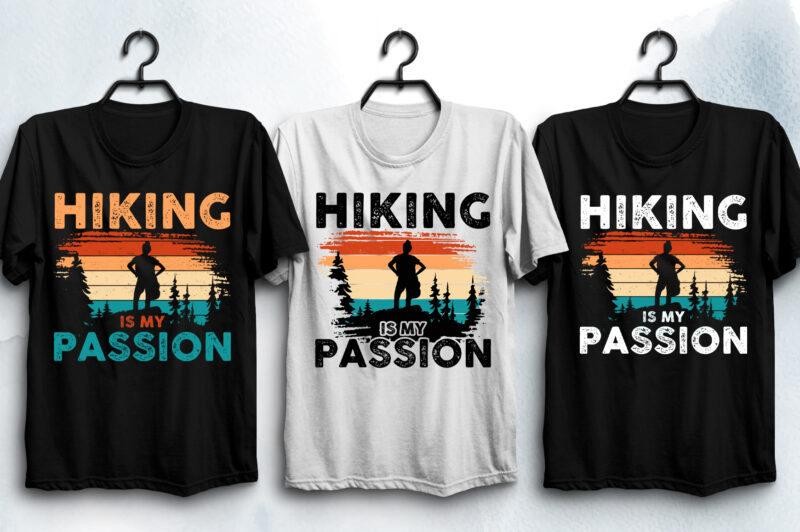 Hiking Hunting T-Shirt Design Bundle