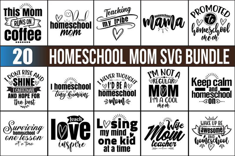 Homeschool Mom SVG Bundle File