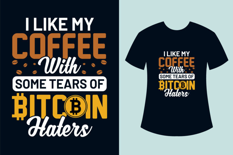 Bitcoin T-shirt Designs, Crypto T-shirt Designs, Bitcoin T-shirt Design Bundle