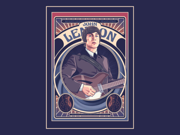 John lennon vector clipart