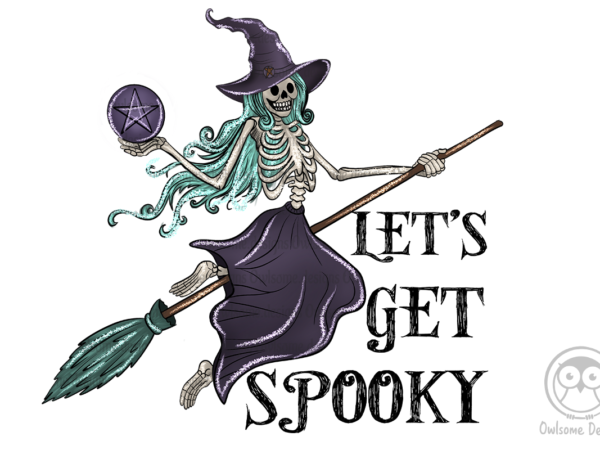 Let’s get spooky sublimation t shirt vector graphic