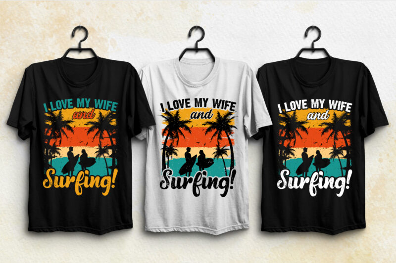 Sunset Vintage Retro T-Shirt Design Bundle