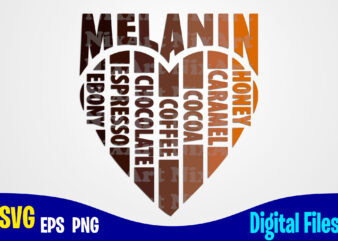 Melanin Heart svg, png, Black Girls magic, Melanin sublimation and cut design