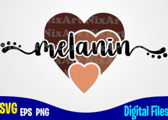 Melanin Hearts svg, png, Black Girls magic, Melanin sublimation and cut design