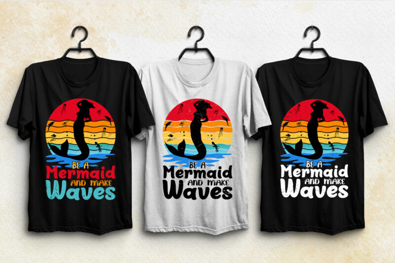 Mermaid T-Shirt Design Bundle