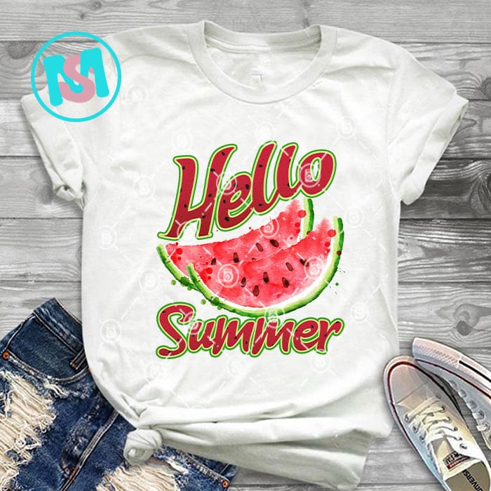 Hello Summer Watermelon Bundle, Hello Summer PNG, Porch Sign PNG, Digital Download, Cricut, Silhouette, Funny Quotes PNG, Digital File