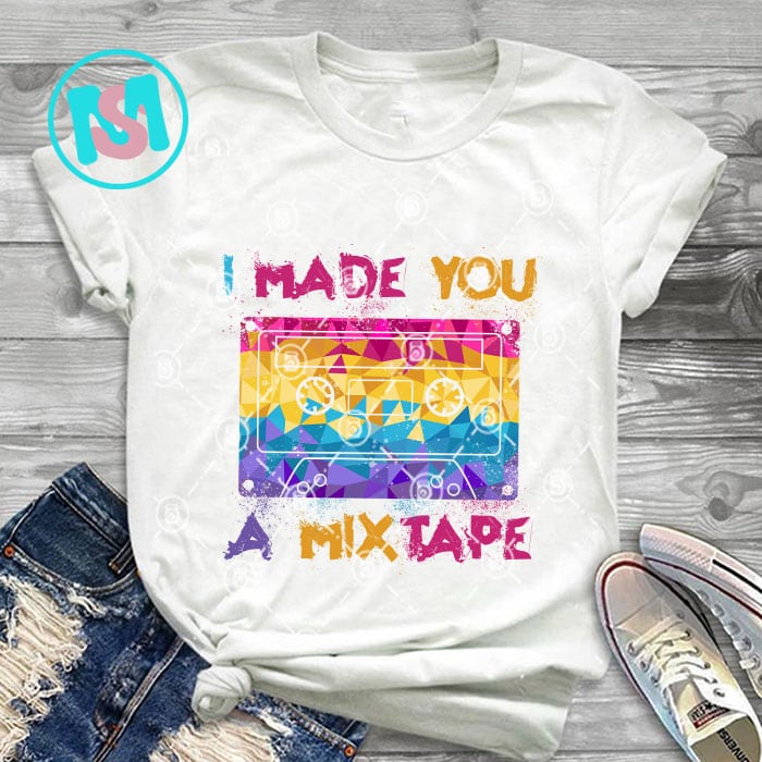 I Made You A Mix Tape Cassette - Vintage 1980 T-Shirt I Made You A Mix Tape Cassette - Vintage 1980 T-Shirt