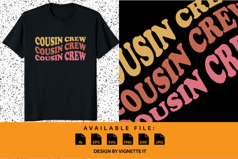 Cousin Crew making memories Family reunion Summer vacation beach life shirt print template, Typography wave style shirt design