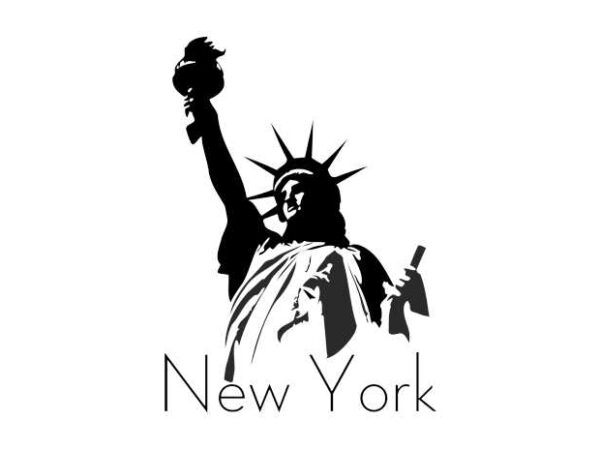 New york liberty T shirt vector artwork
