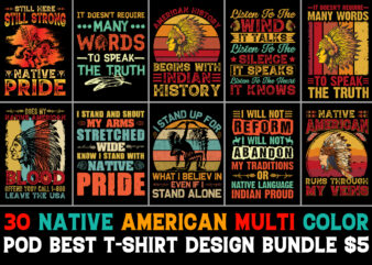 Native American T-Shirt Design Bundle