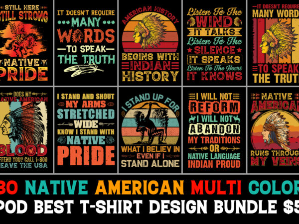 Native american t-shirt design bundle Native american t-shirt design bundle