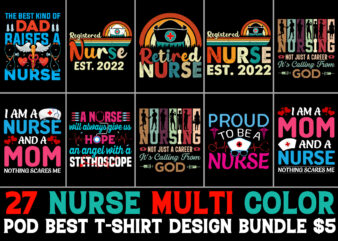 Nurse T-Shirt Design Bundle