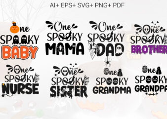 Halloween Bundle. One Spooky Family Bundle graphic t shirt