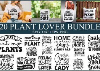 Plant Lover Svg Bundle – Funny Plant Mom t shirt illustration
