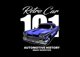 RETRO CAR 101 t shirt design online