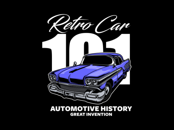 Retro car 101 t shirt design online