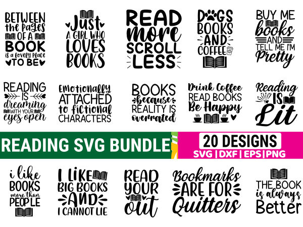 Reading svg bundle t shirt design online