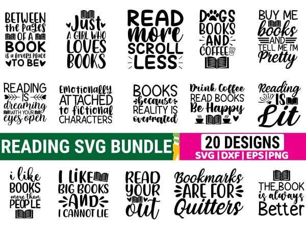 Reading SVG Bundle t shirt design online