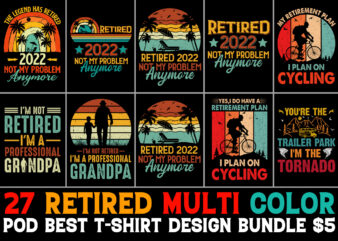 Retired T-Shirt Design Bundle