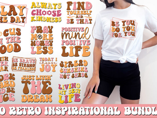Retro inspirational bundle t shirt design online