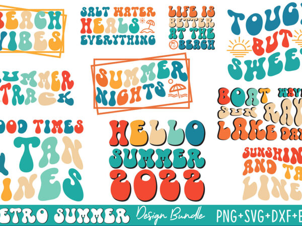 Retro summer bundle t shirt design online