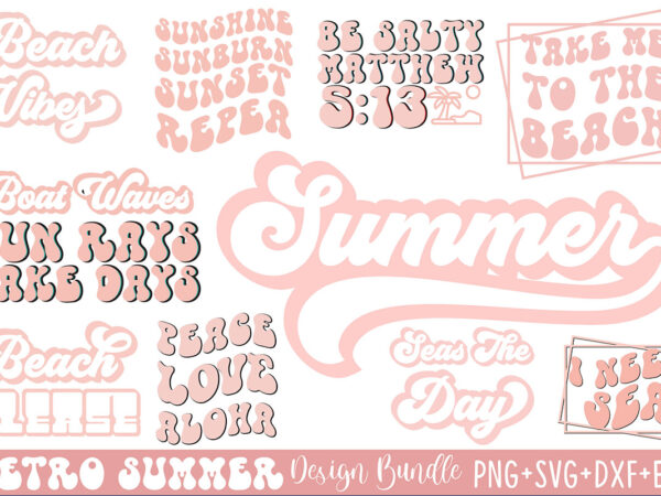 Retro summer design bundle