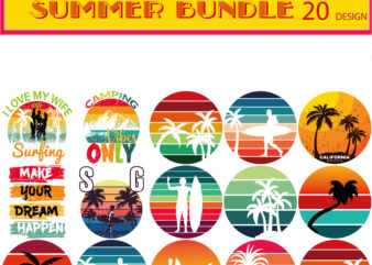 Retro-Vintage-Sunset-Summer-Bundle t shirt design online