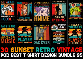 Retro Vintage T-Shirt Design Bundle