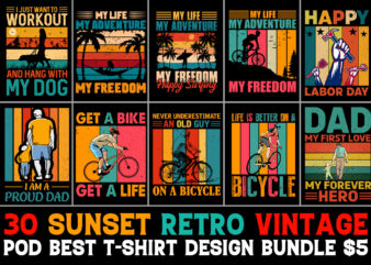 Retro Vintage T-Shirt Design Bundle